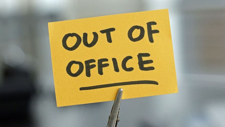 Out of office sign