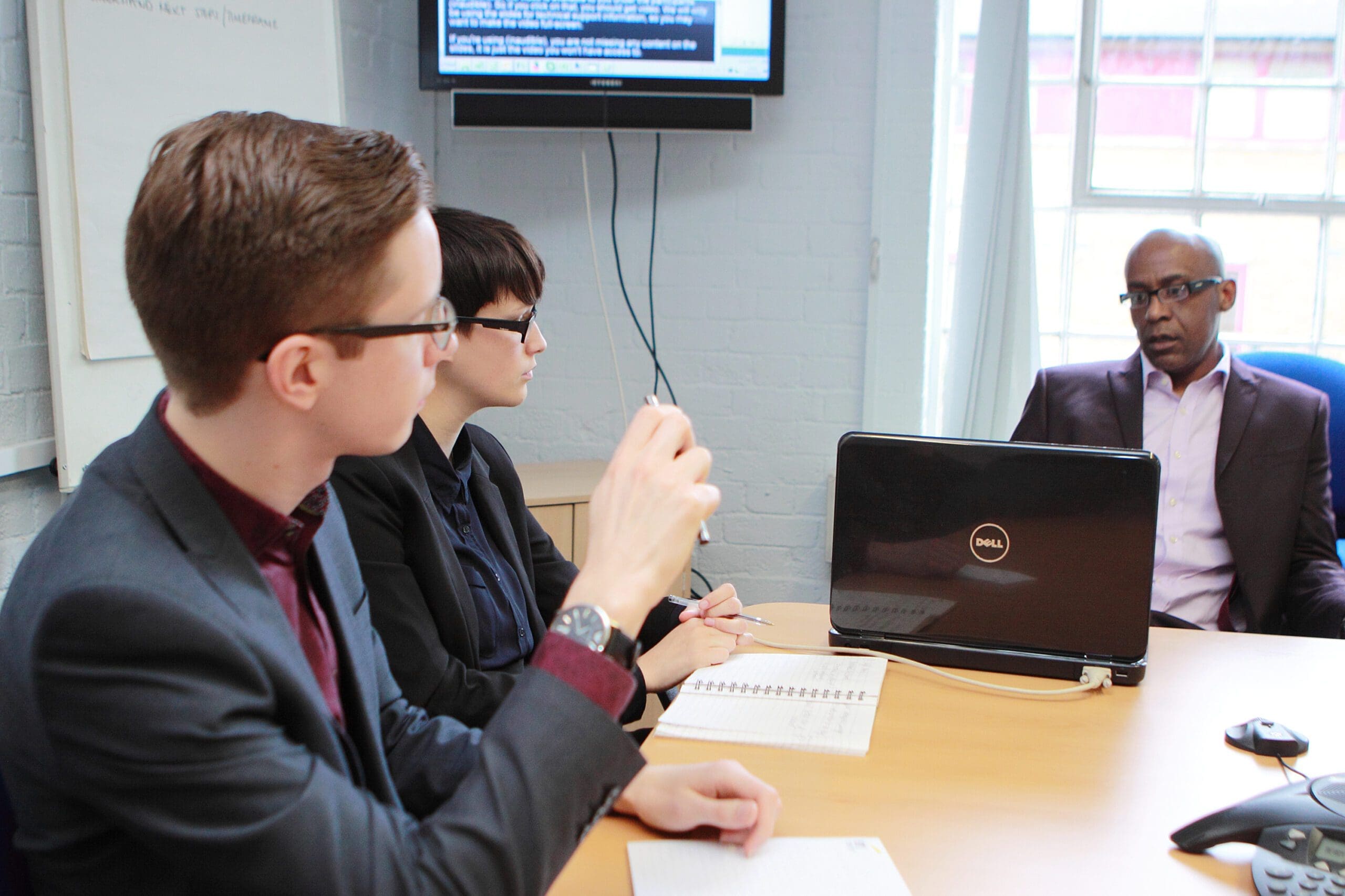 Three BDF colleagues having a meeting