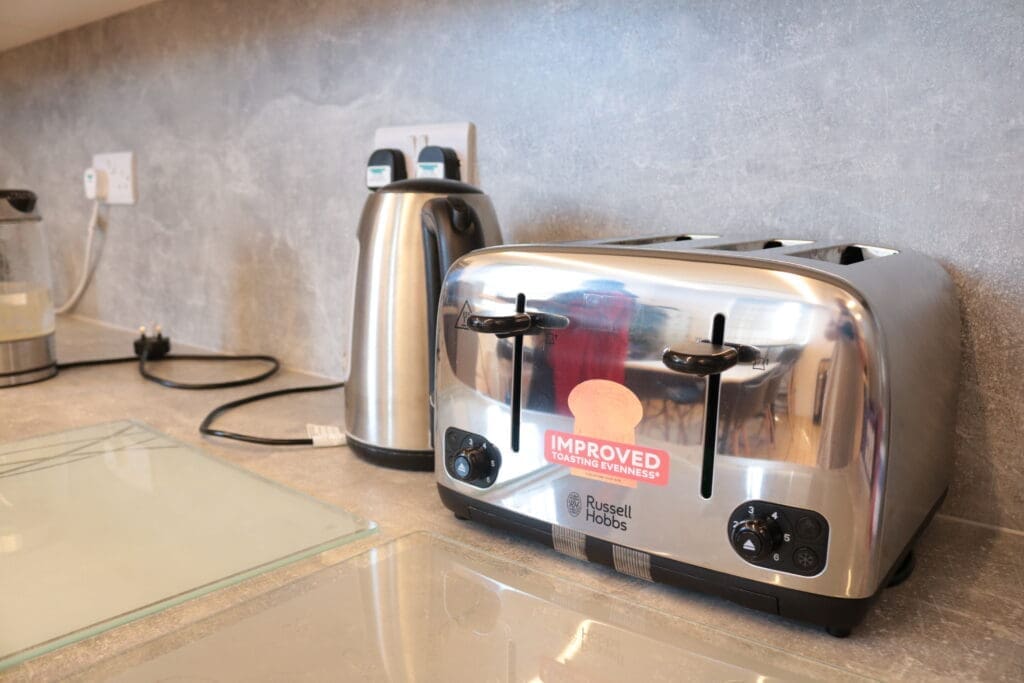 A kettle and toaster